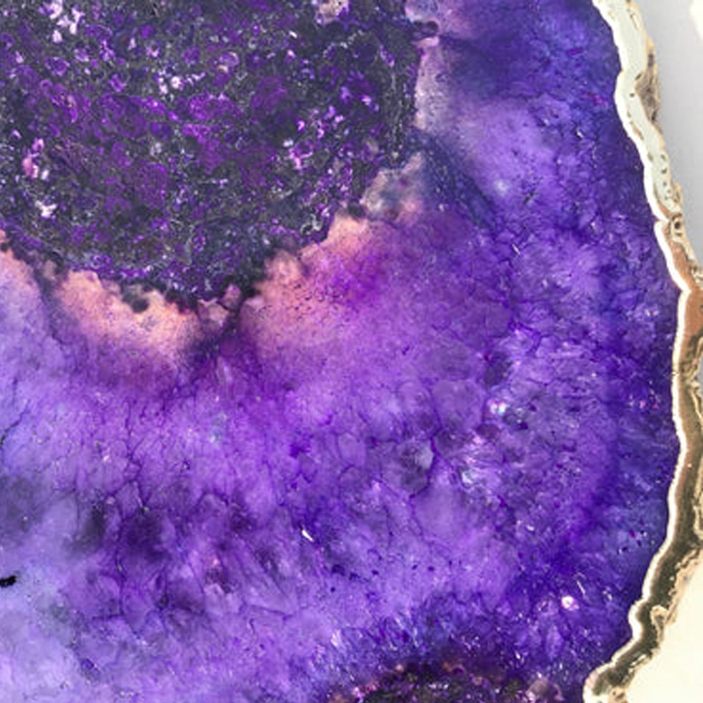 Large Purple Blue Galaxy Agate Cheese Platter/Tray/Personalised