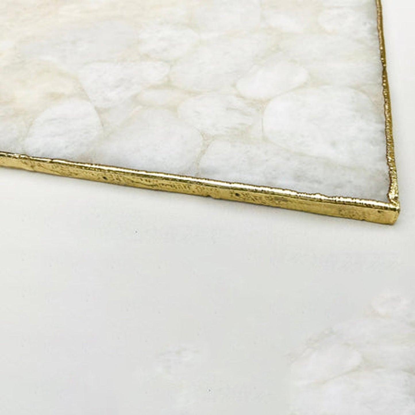 Large White Crystal Agate Cheese Platter/Tray/Personalised