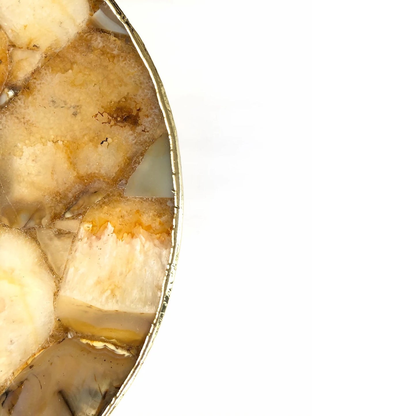 Golden Brown Agate Cake Stand/Centrepiece/Display Stand/Tray 10" Round