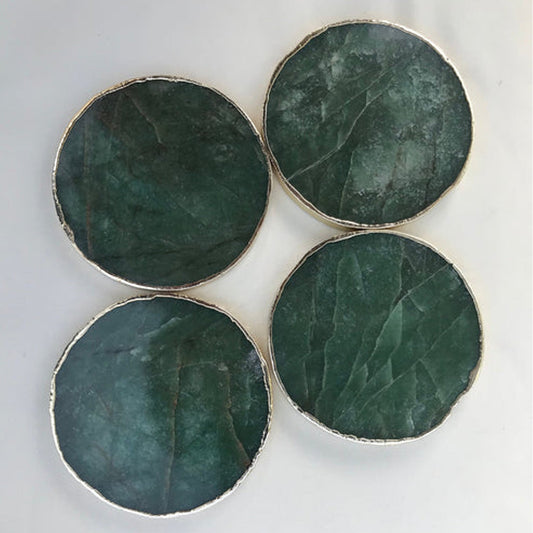 Sage Green Agate Hand Rounded Coasters - Set of 4 Large