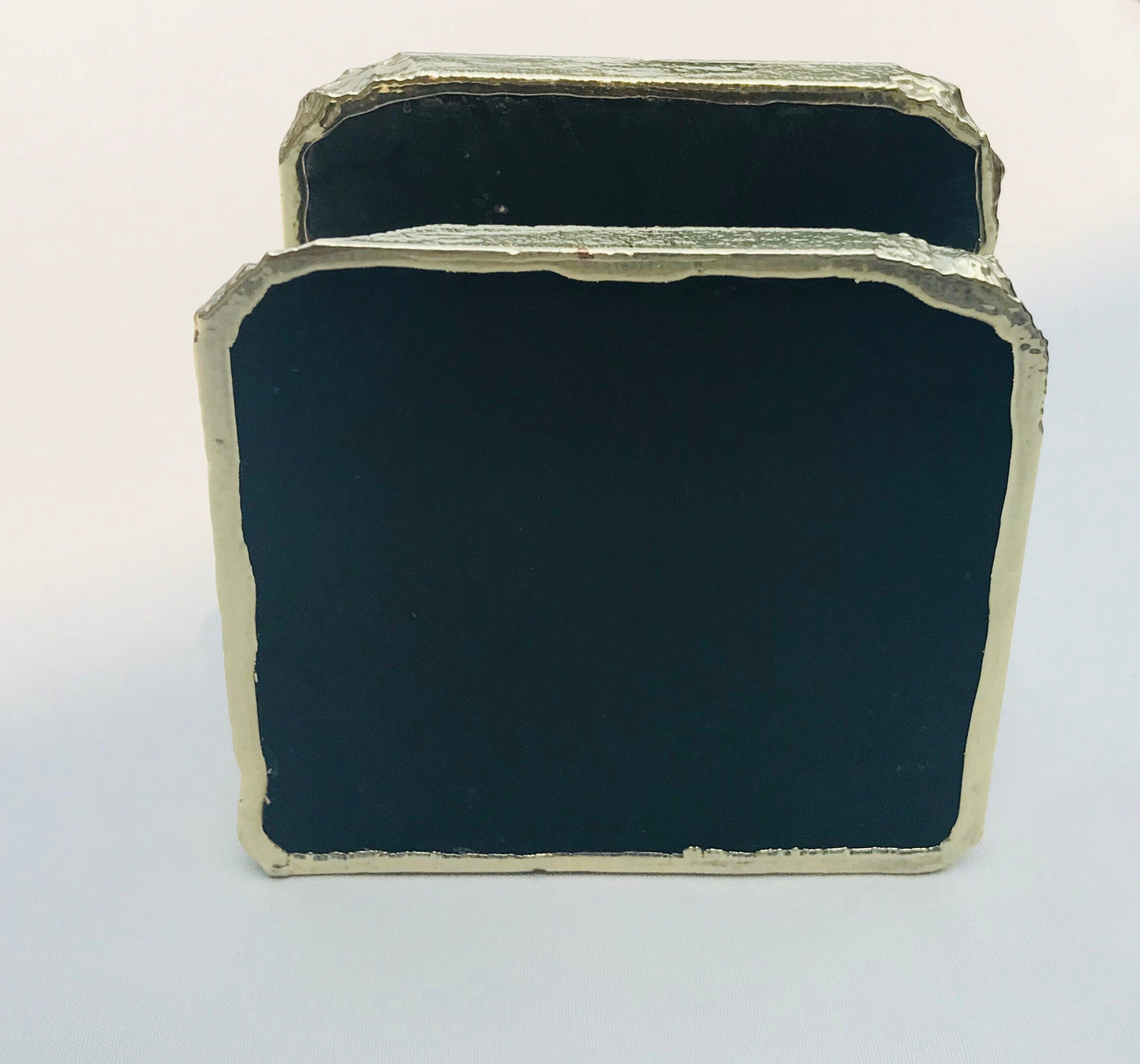 Black Agate Napkin Holder/Natural Stone Napkin Holder/Paper Napkin